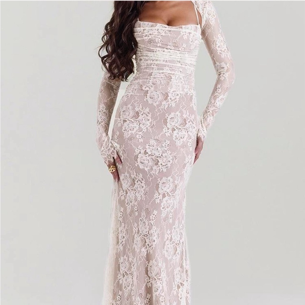 House of CB Artemis dress vintage cream maxi